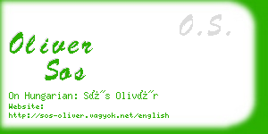 oliver sos business card